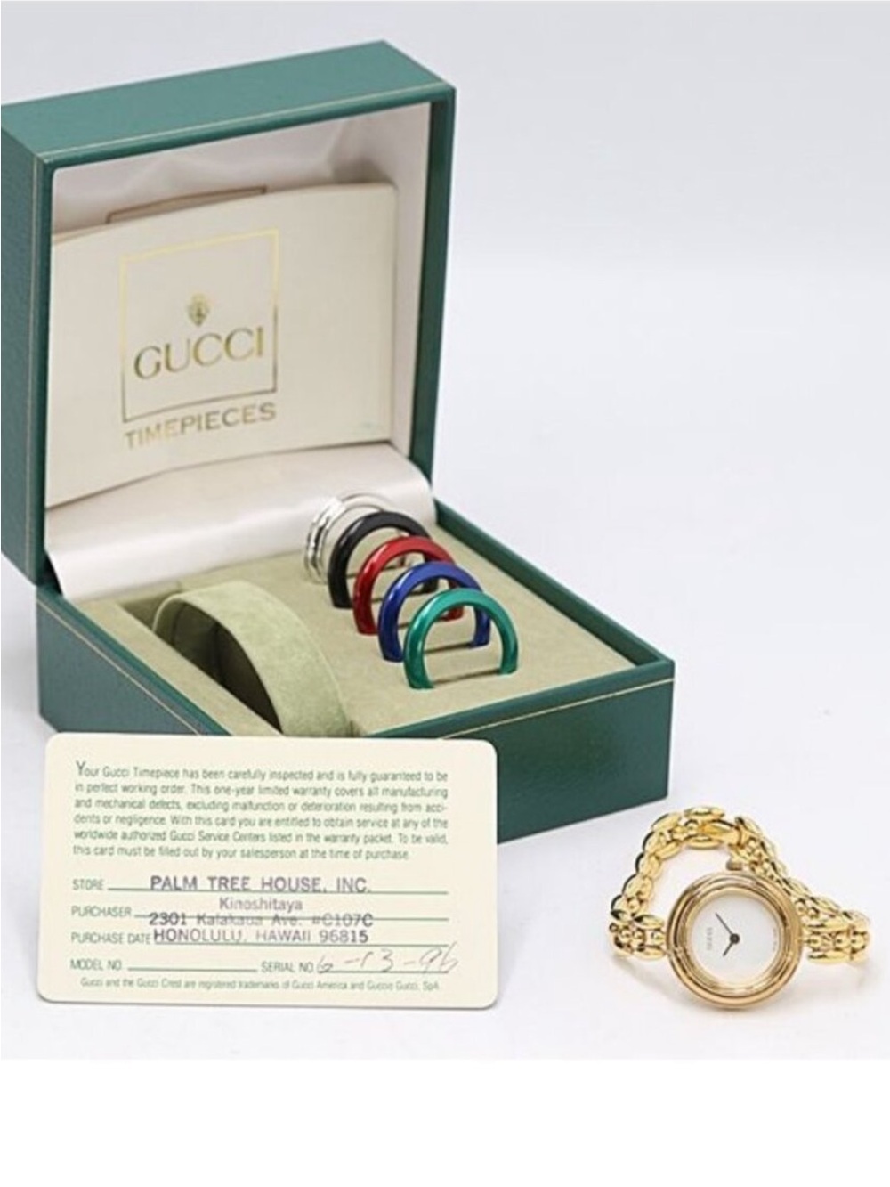Gucci Change Bezel 11 12.2 Quartz White Dial Watch